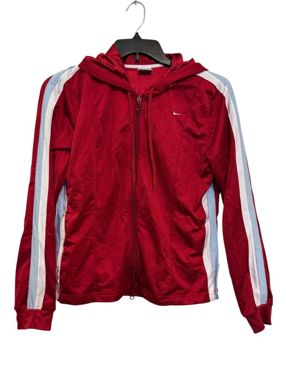 Nike Red Full-Zip Womens Hooded Jacket Size L (12-14)
